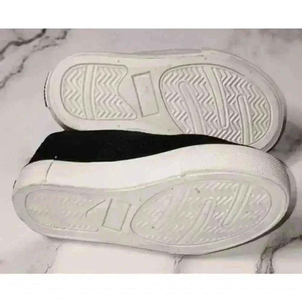Gymboree Toddler Boys Size 6 Black Slip On Shoes EUC